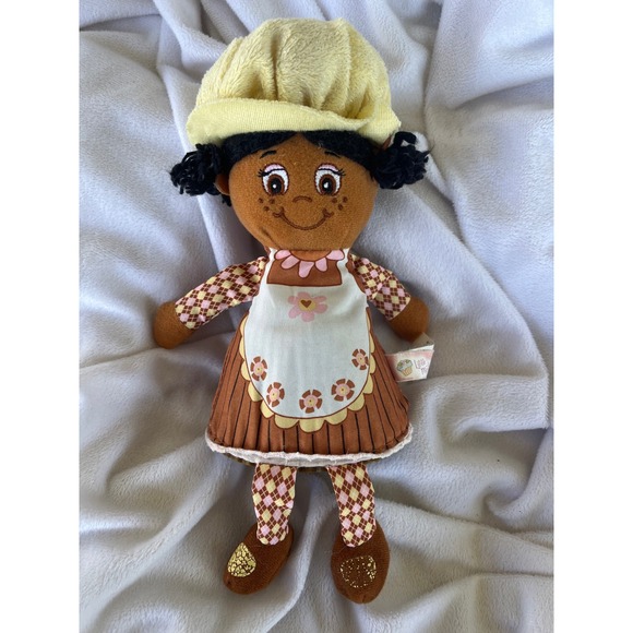 Little Miss Muffin Other - Little Miss Muffin‎ Reversible Cupcake Plush Doll Brown Floral Apron Toy